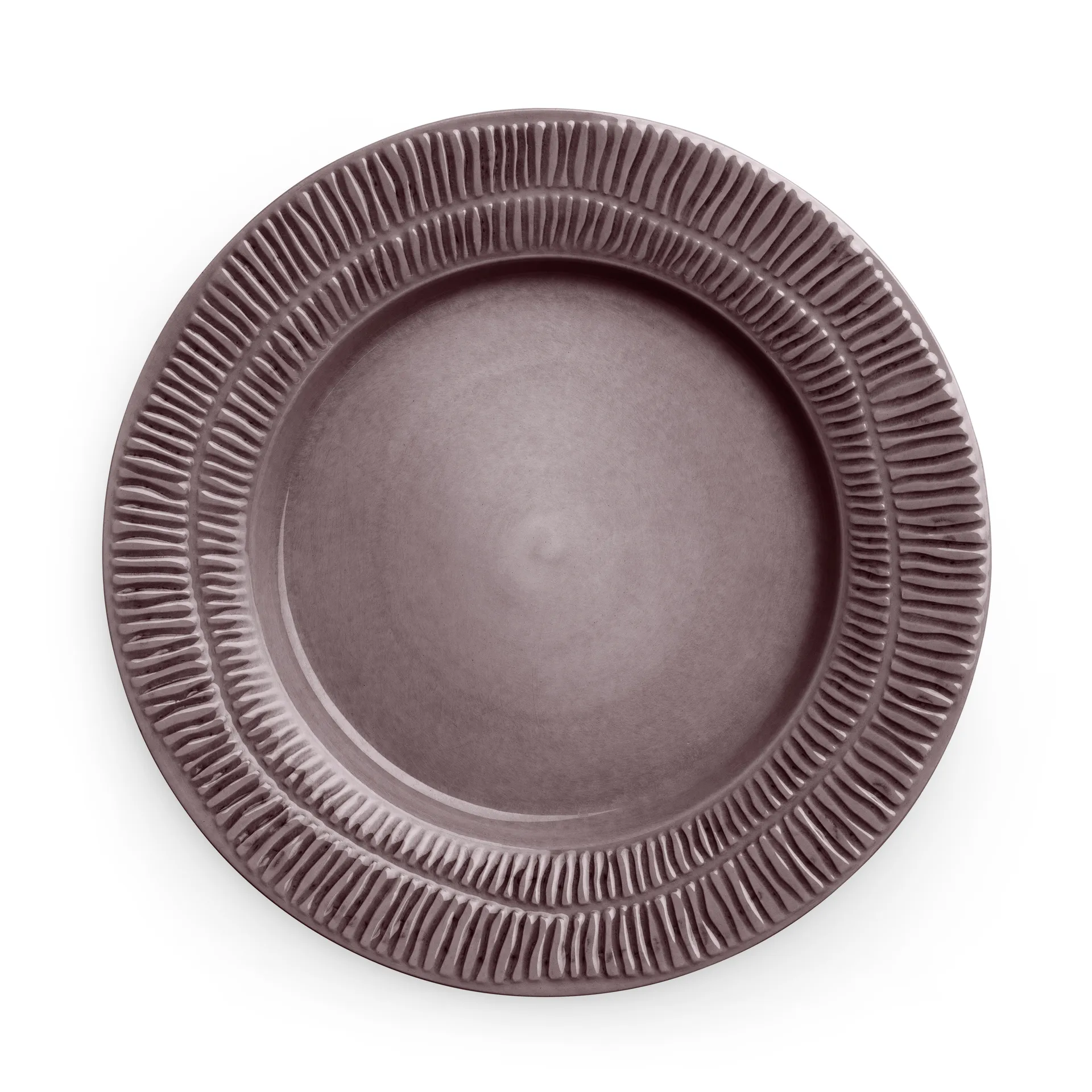 Assiette Stripes Ø28 cm, Plum Mateus