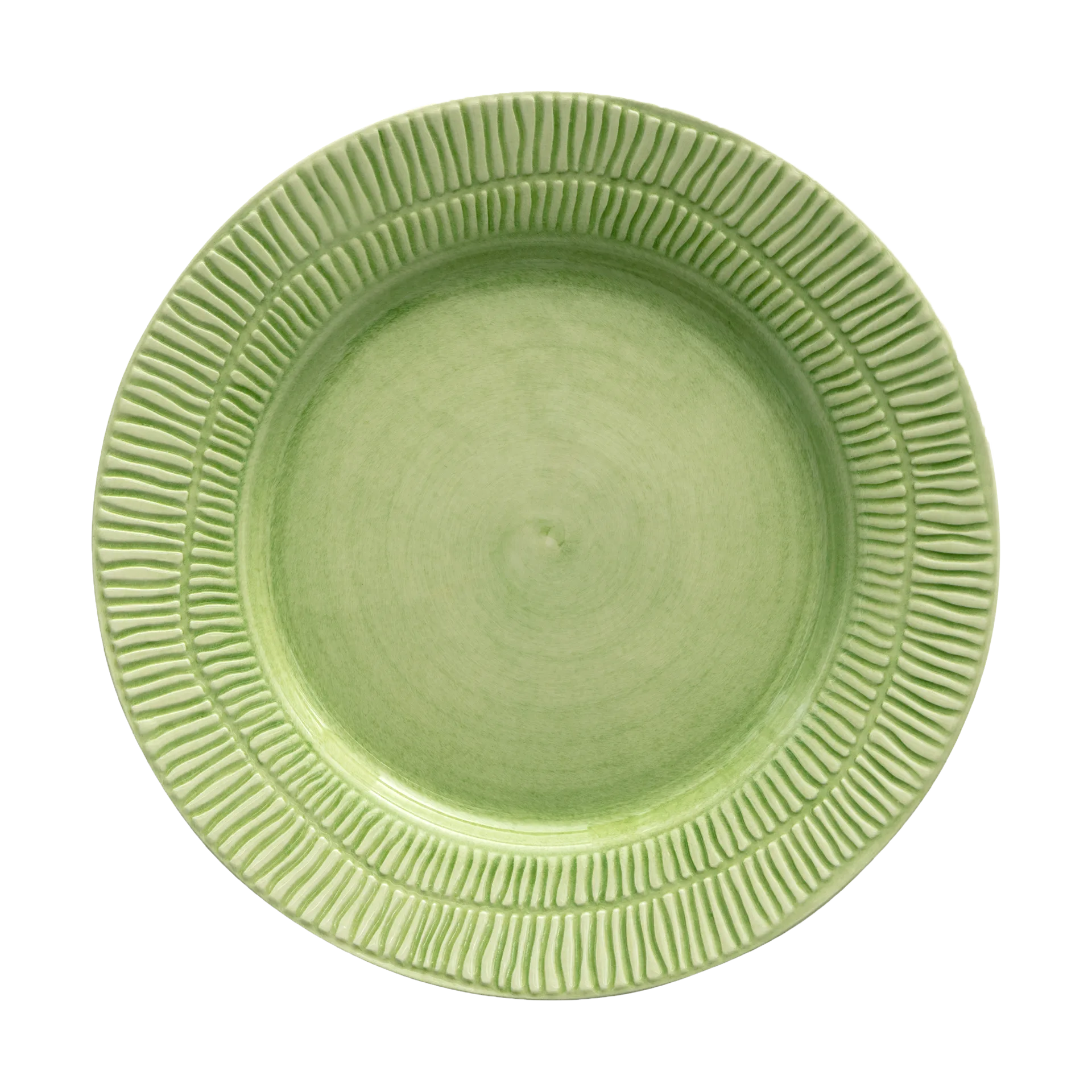 Assiette Stripes Ø28 cm, Vert Mateus