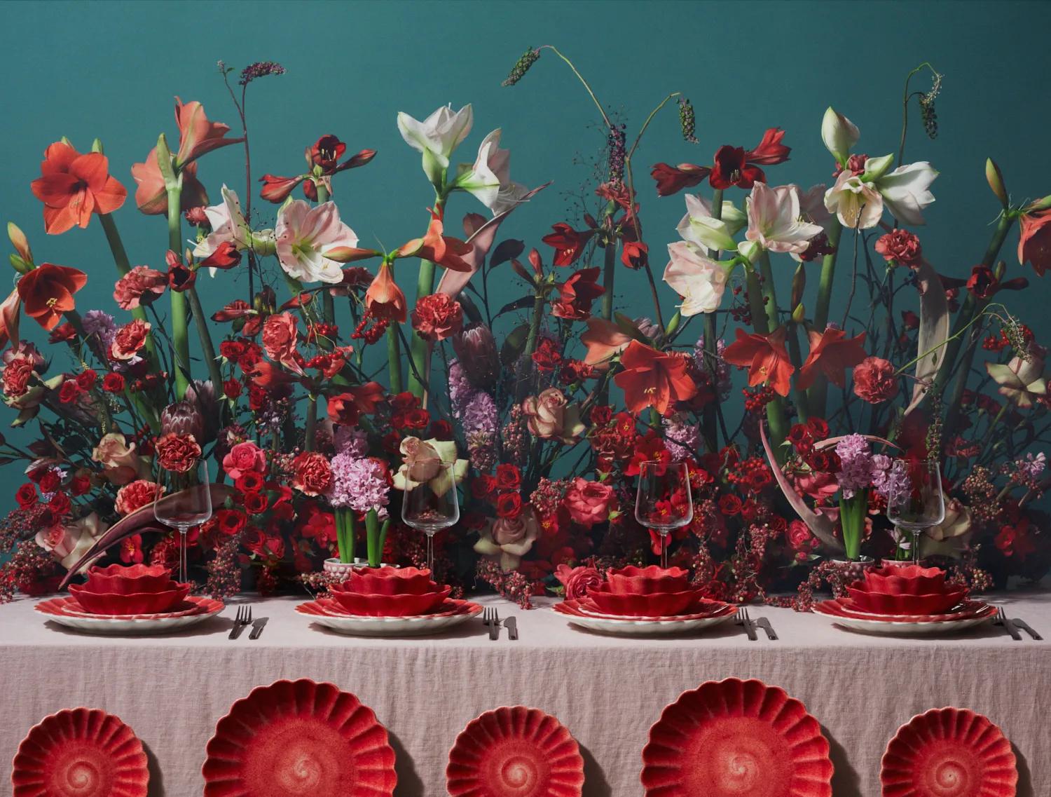 Bol Oyster Ø13 cm, Rouge Mateus