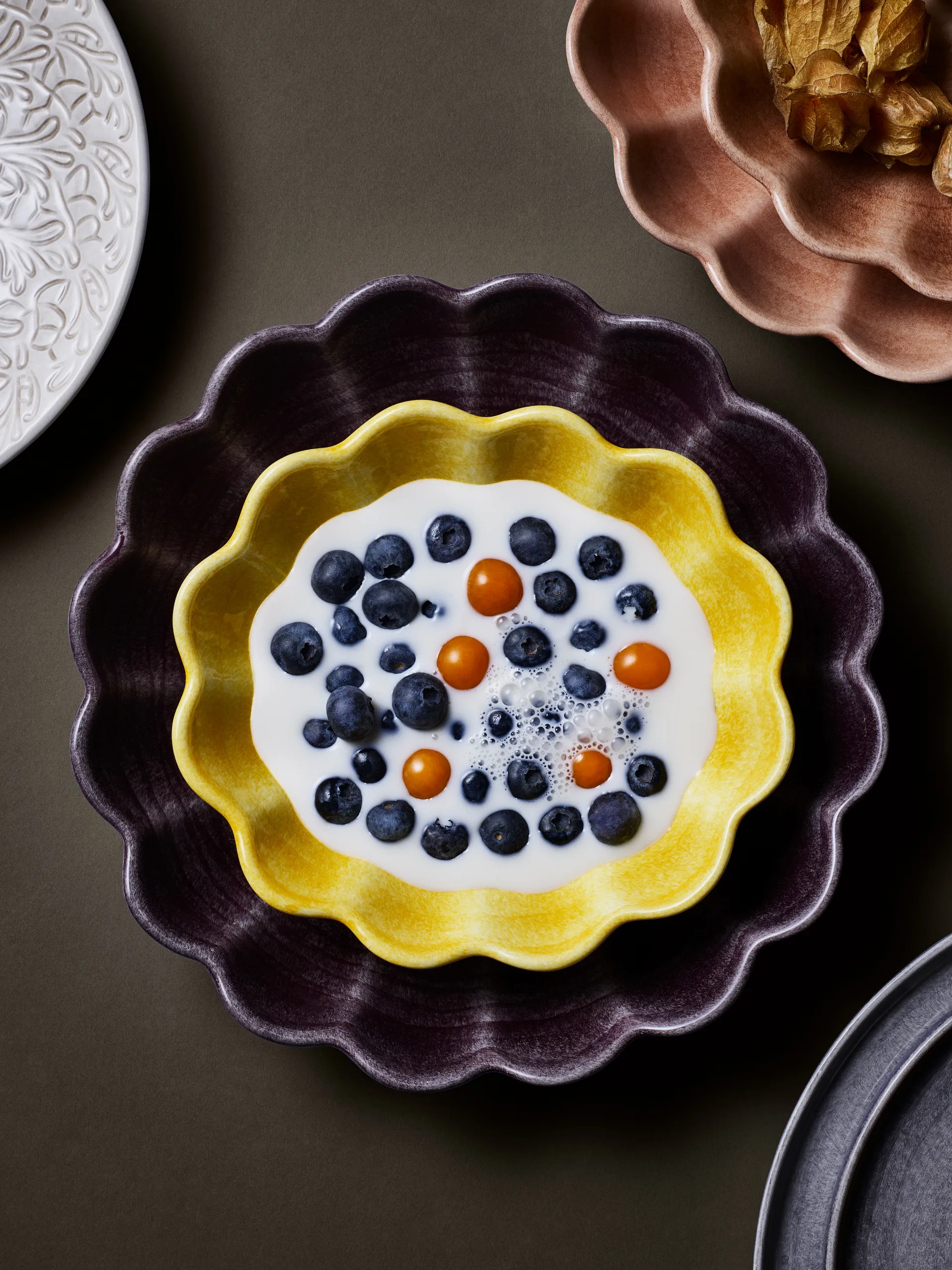 Bol Oyster 16x18 cm, Jaune Mateus