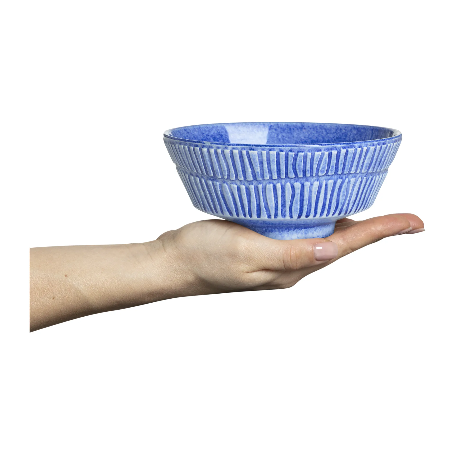 Bol Stripes Ø15 cm, Bleu clair Mateus
