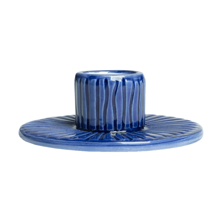 Bougeoir Stripes Ø 8 cm - Bleu - Mateus