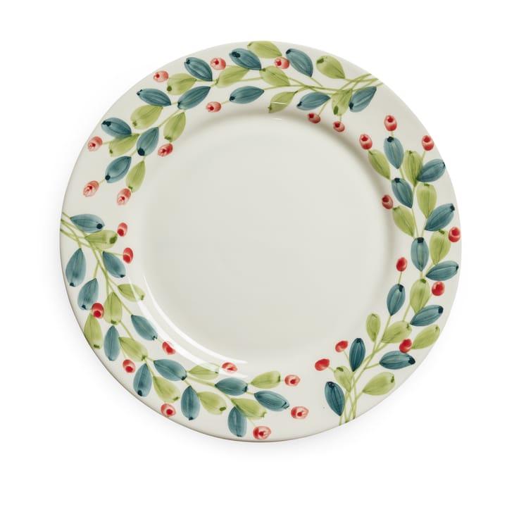 Plat de Noël Basic Ø37,5 cm - Blanc-multi - Mateus