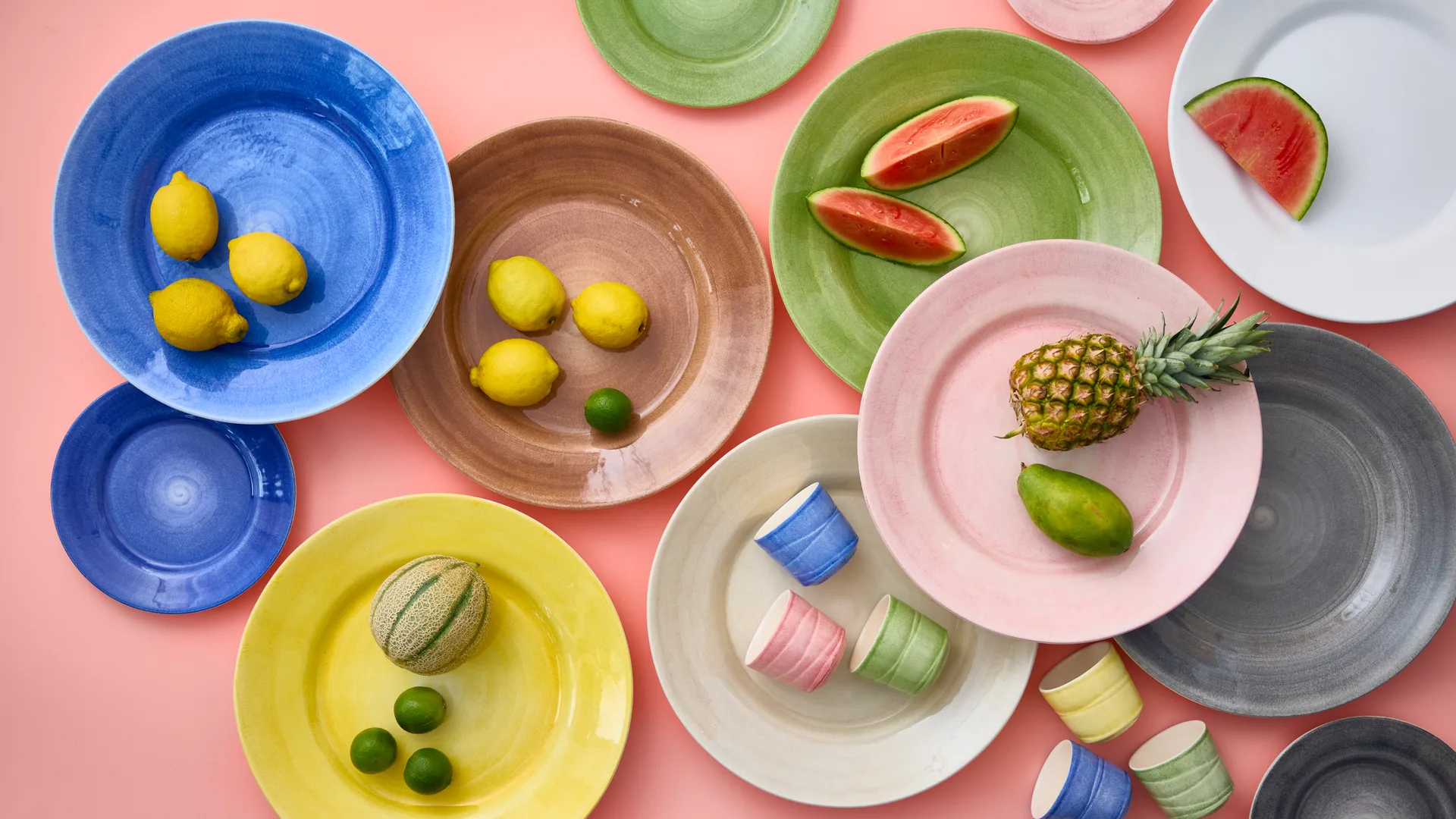 Plat de service Basic Ø41 cm, Bleu clair Mateus