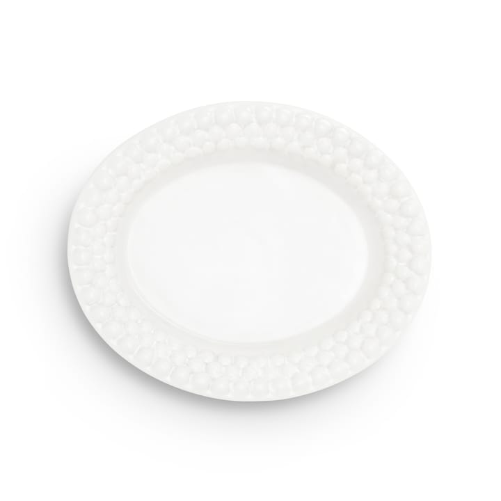 Plat ovale Bubbles 20 cm - Blanc - Mateus