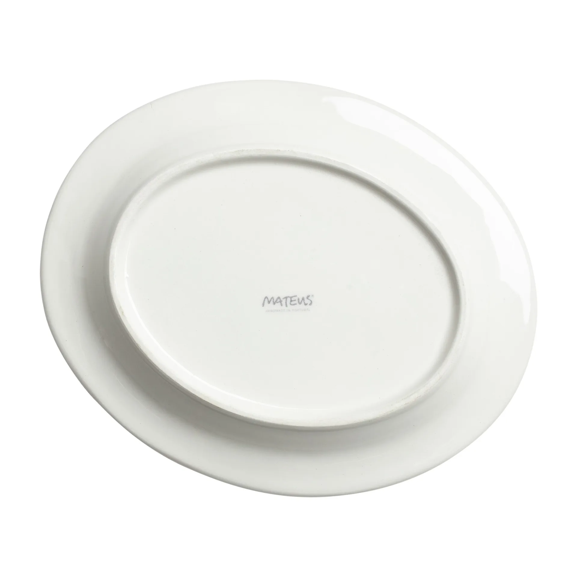 Plat ovale Bubbles 20 cm, Blanc Mateus