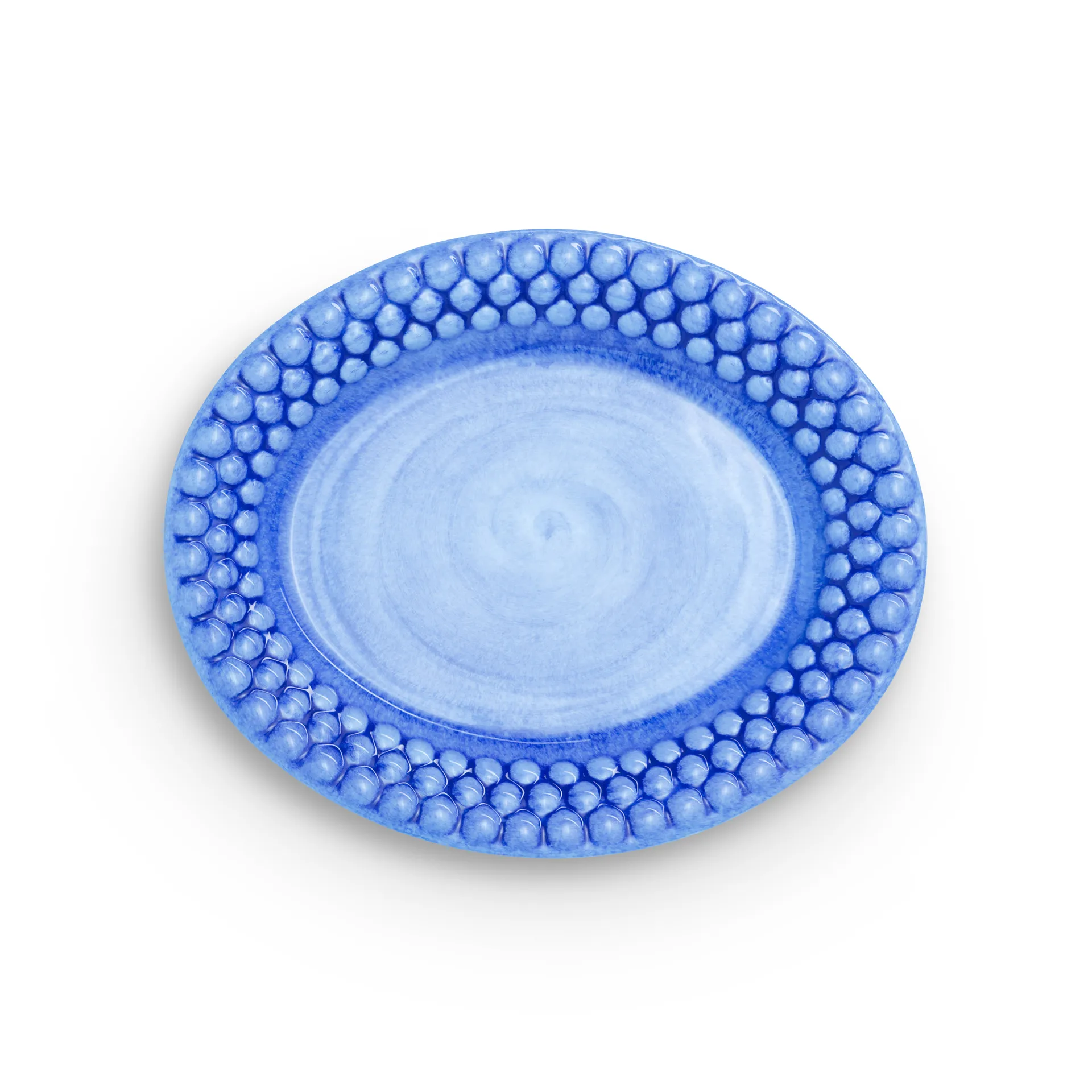 Plat ovale Bubbles 20 cm, Bleu clair Mateus