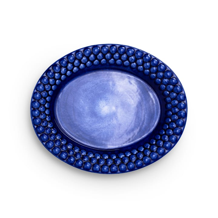 Plat ovale Bubbles 20 cm - Bleu - Mateus