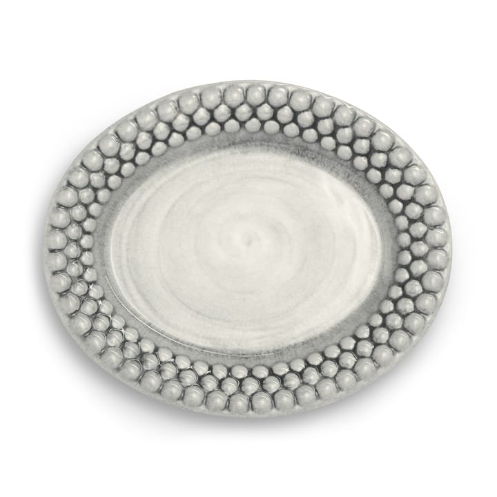 Plat ovale Bubbles 20 cm - Gris - Mateus