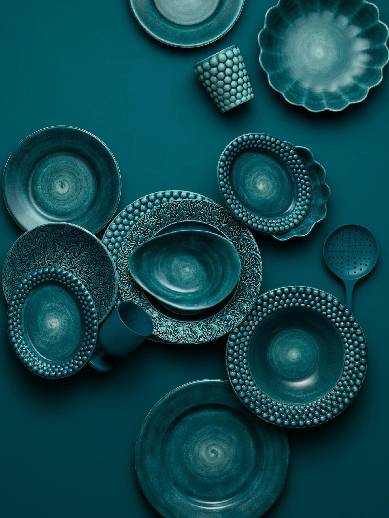 Plat ovale Bubbles 20 cm, Océan Mateus