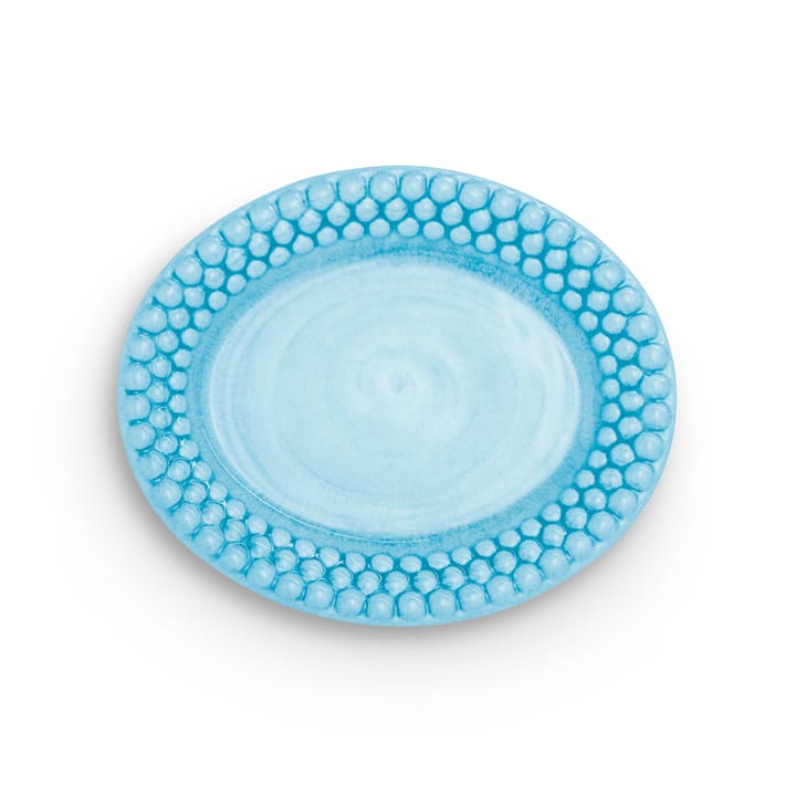 Plat ovale Bubbles 20 cm - Turquoise - Mateus