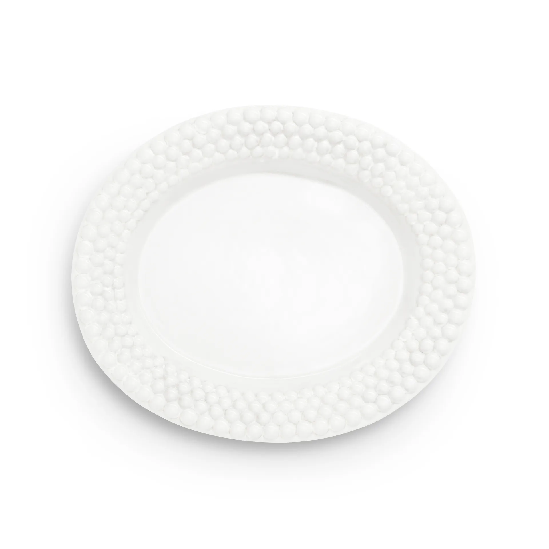 Plat ovale Bubbles 35 cm, Blanc Mateus
