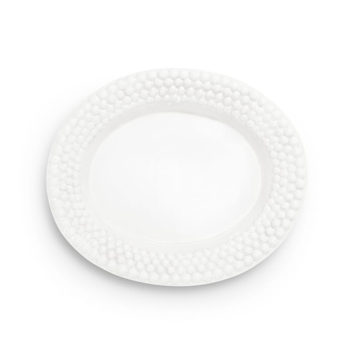 Plat ovale Bubbles 35 cm - Blanc - Mateus