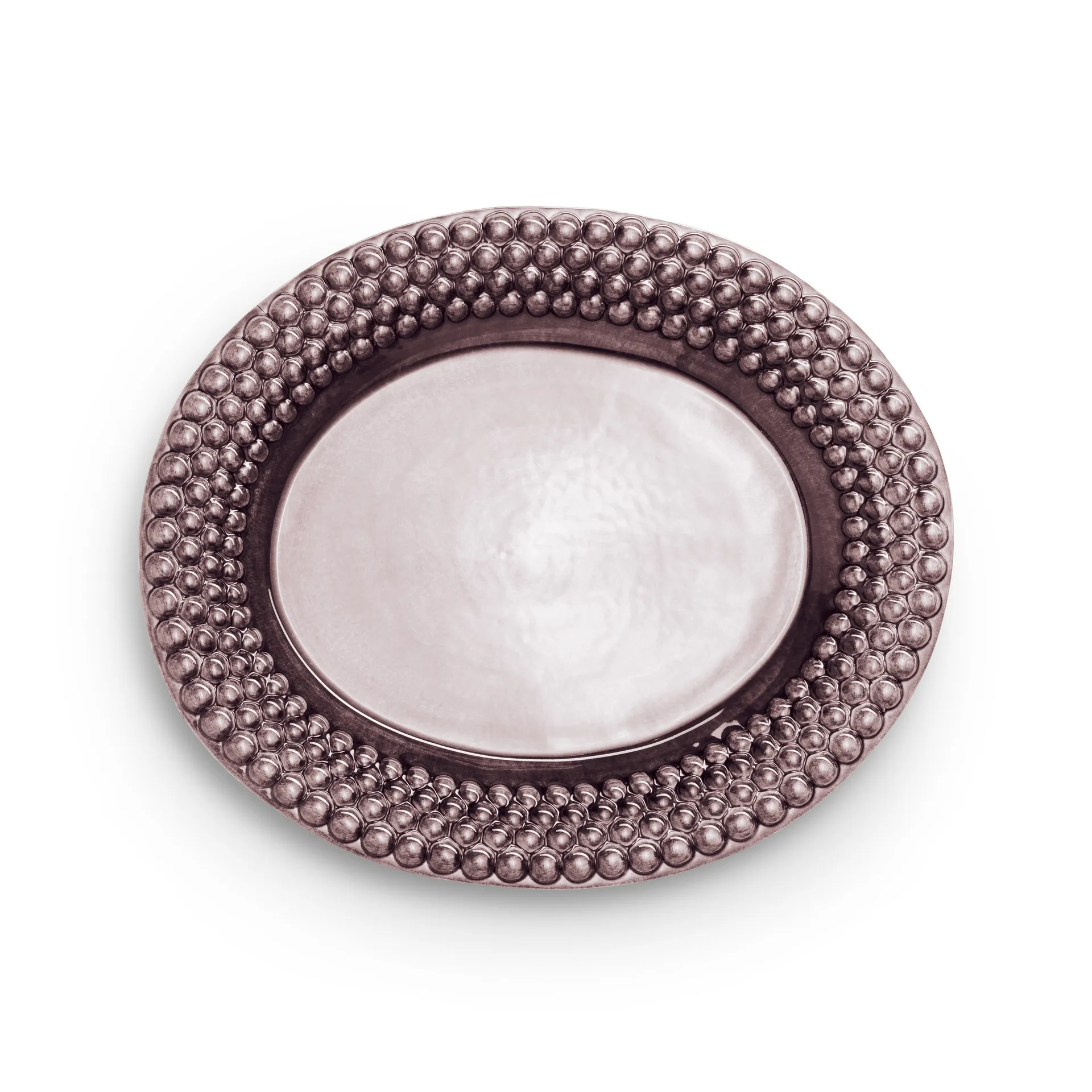 Plat ovale Bubbles 35 cm, Prune Mateus