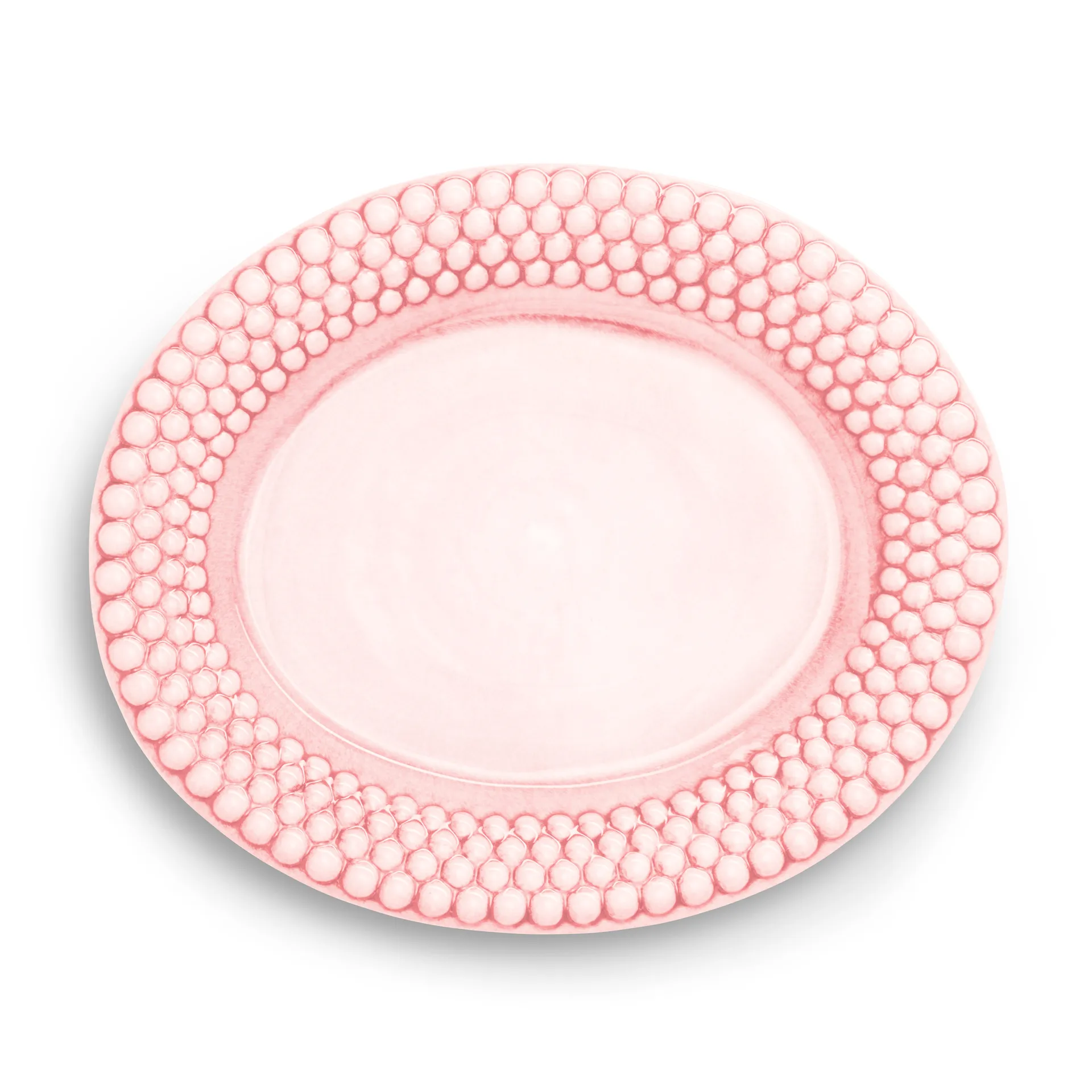 Plat ovale Bubbles 35 cm, rose clair Mateus