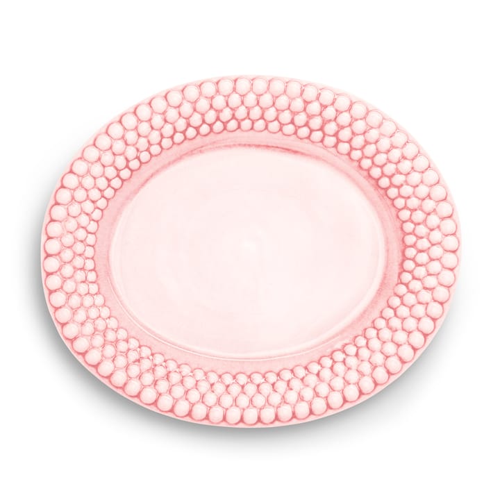 Plat ovale Bubbles 35 cm - rose clair - Mateus