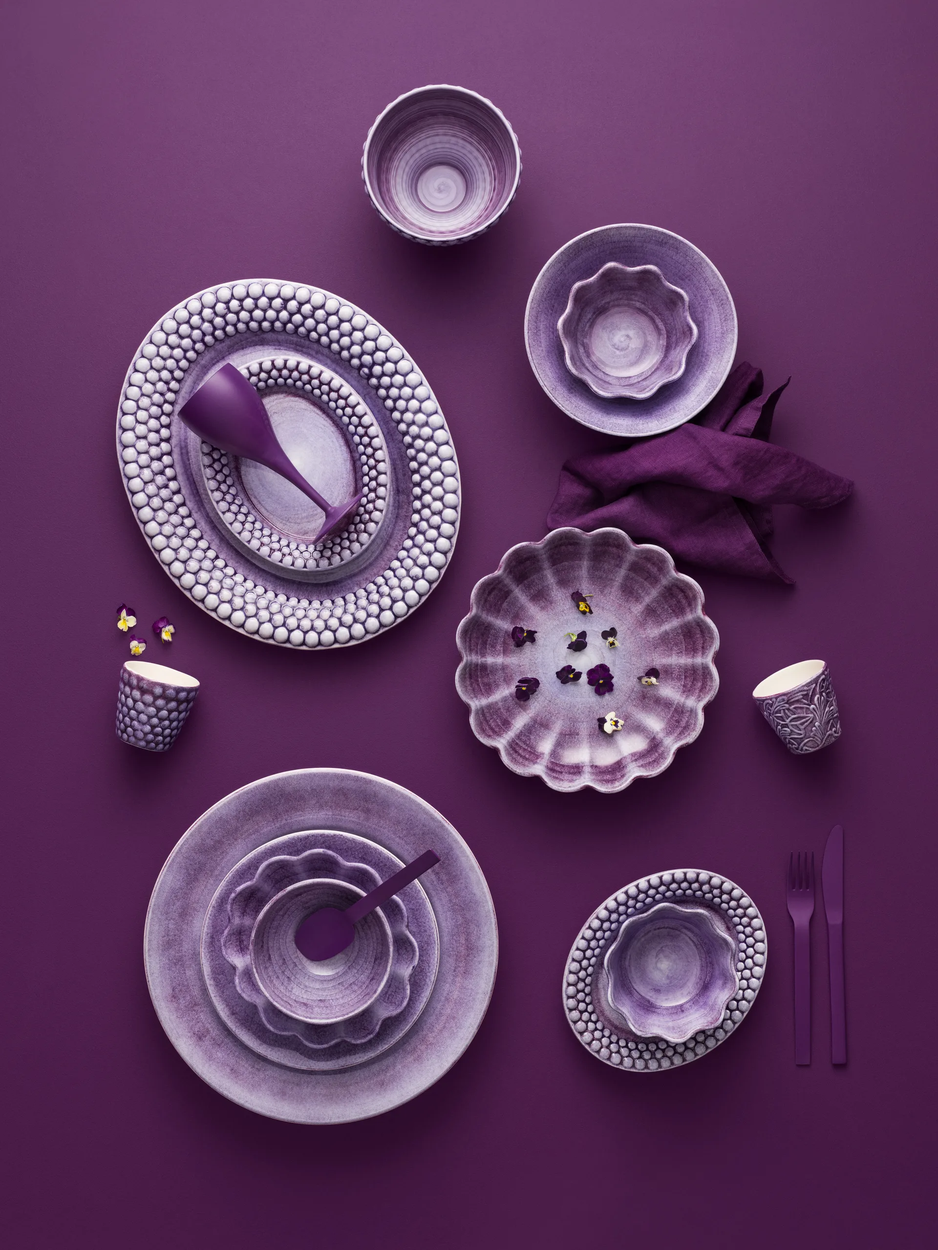 Plat ovale Bubbles 35 cm, Violette Mateus