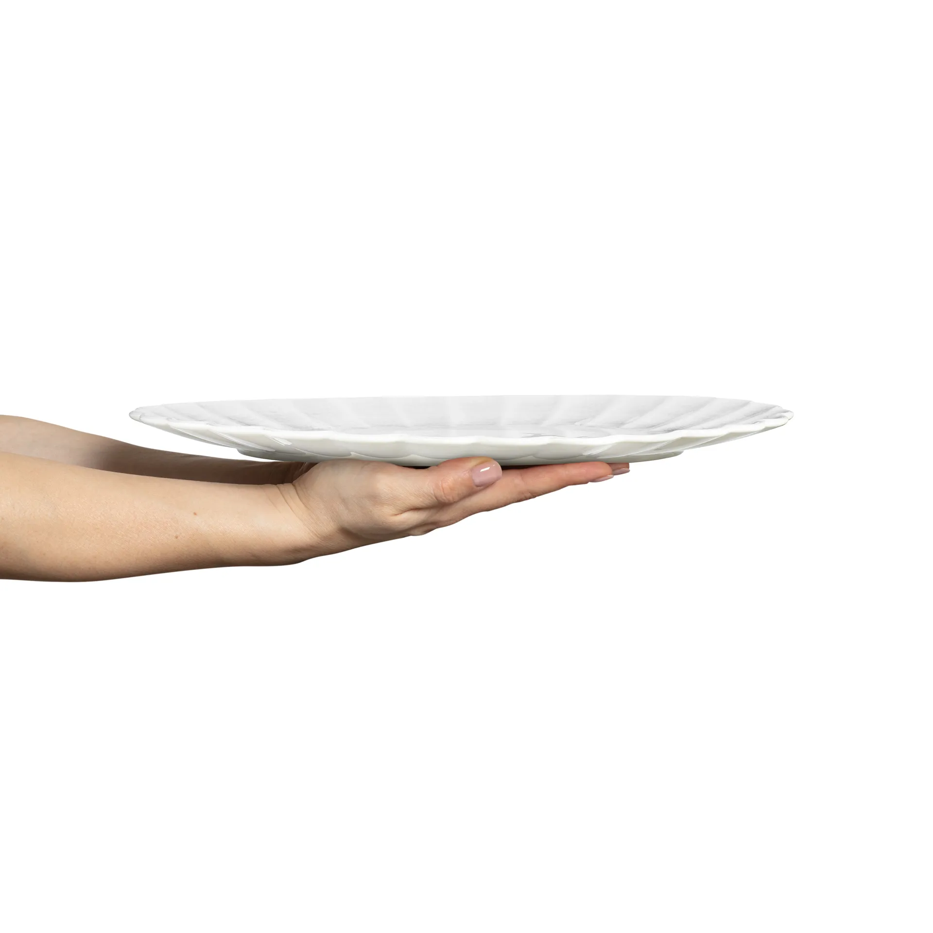 Plat Oyster 30x35 cm, Blanc Mateus