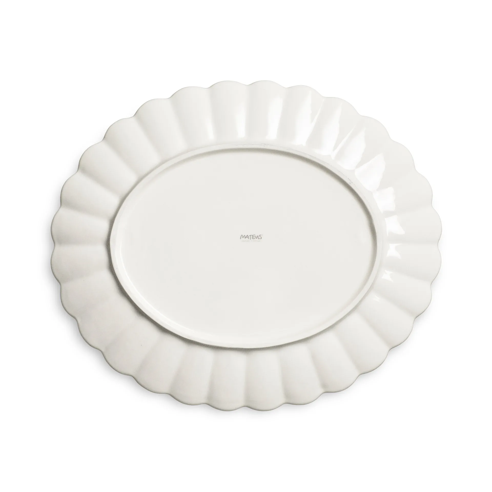 Plat Oyster 30x35 cm, Bleu Mateus