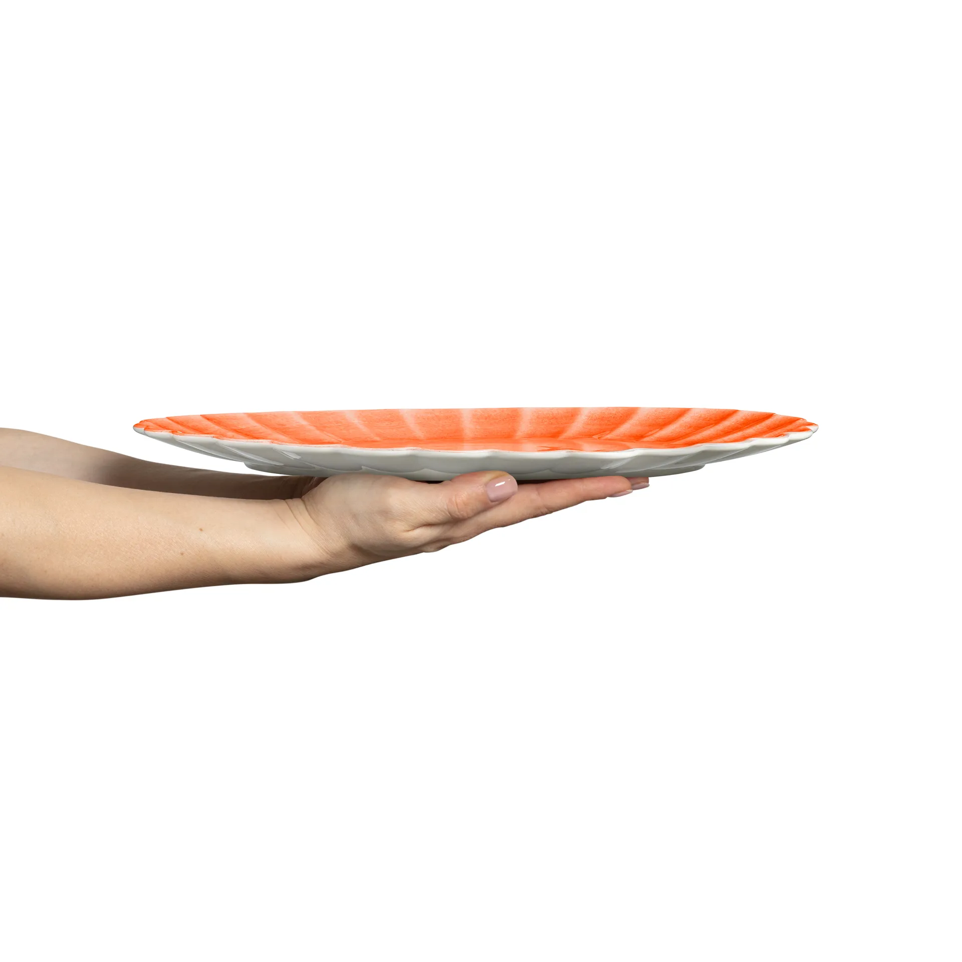 Plat Oyster 30x35 cm, Orange Mateus