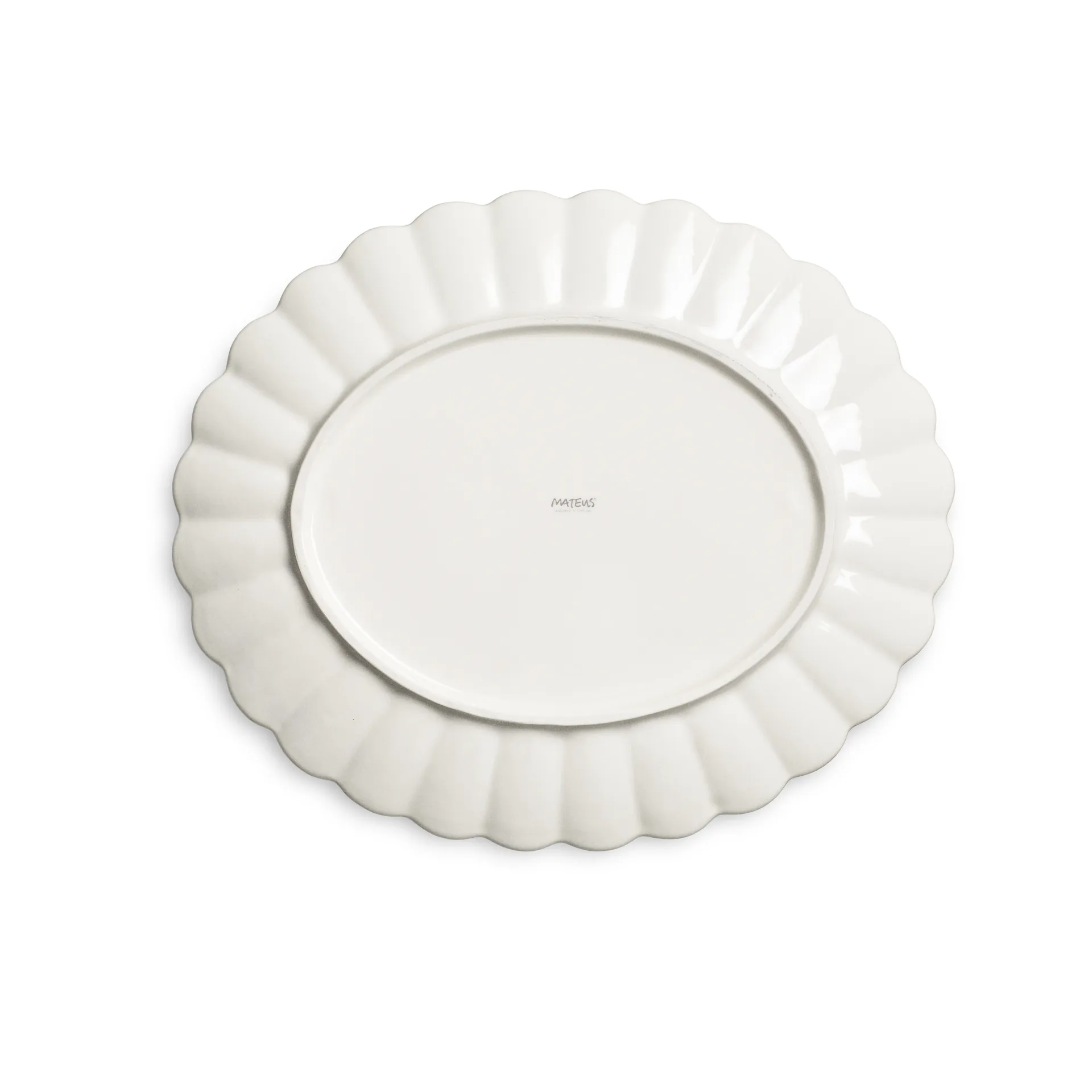 Plat Oyster 30x35 cm, Orange Mateus