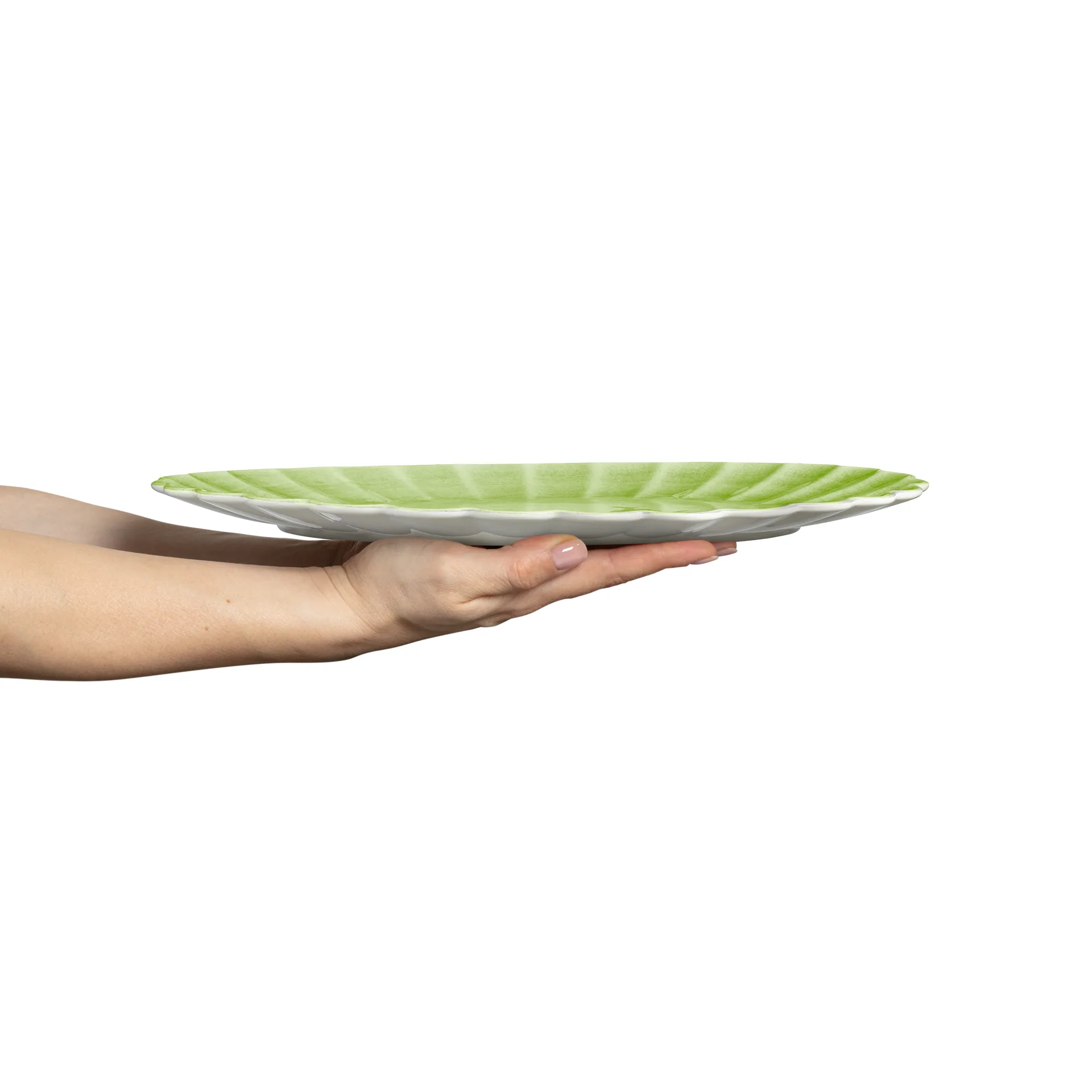 Plat Oyster 30x35 cm, Vert Mateus