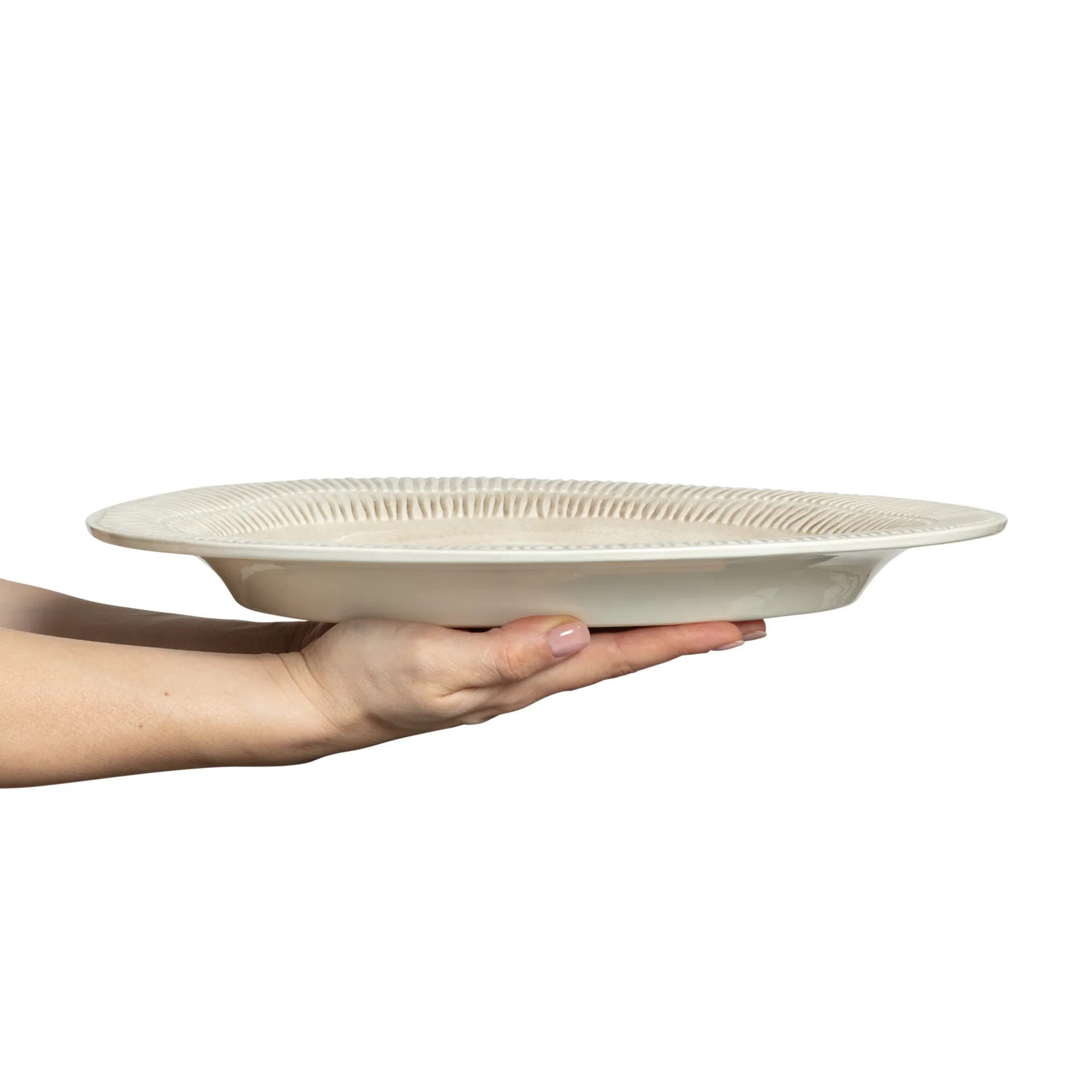 Plat Stripes 30x35 cm, Sable Mateus