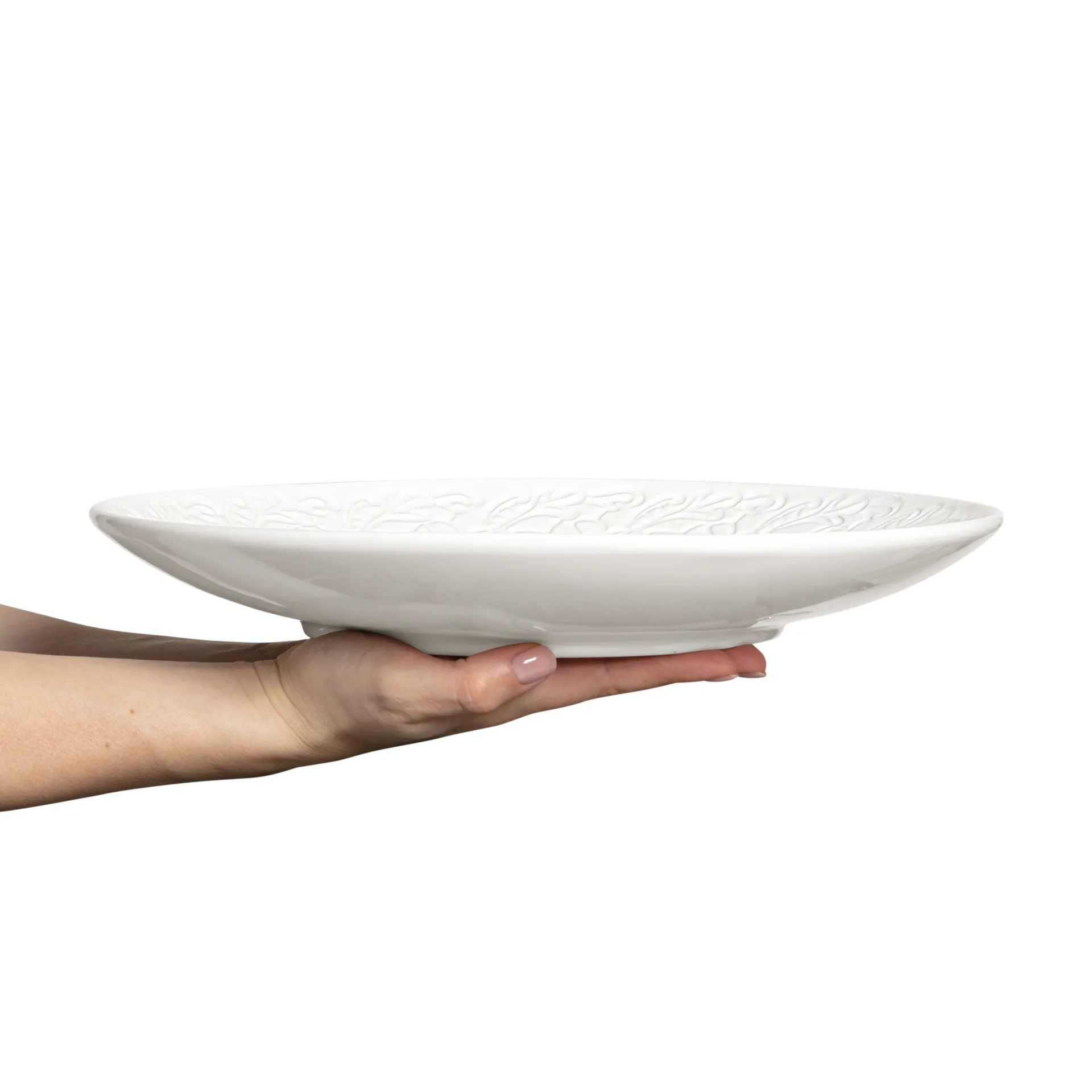 Soucoupe Lace 34 cm, Blanc Mateus