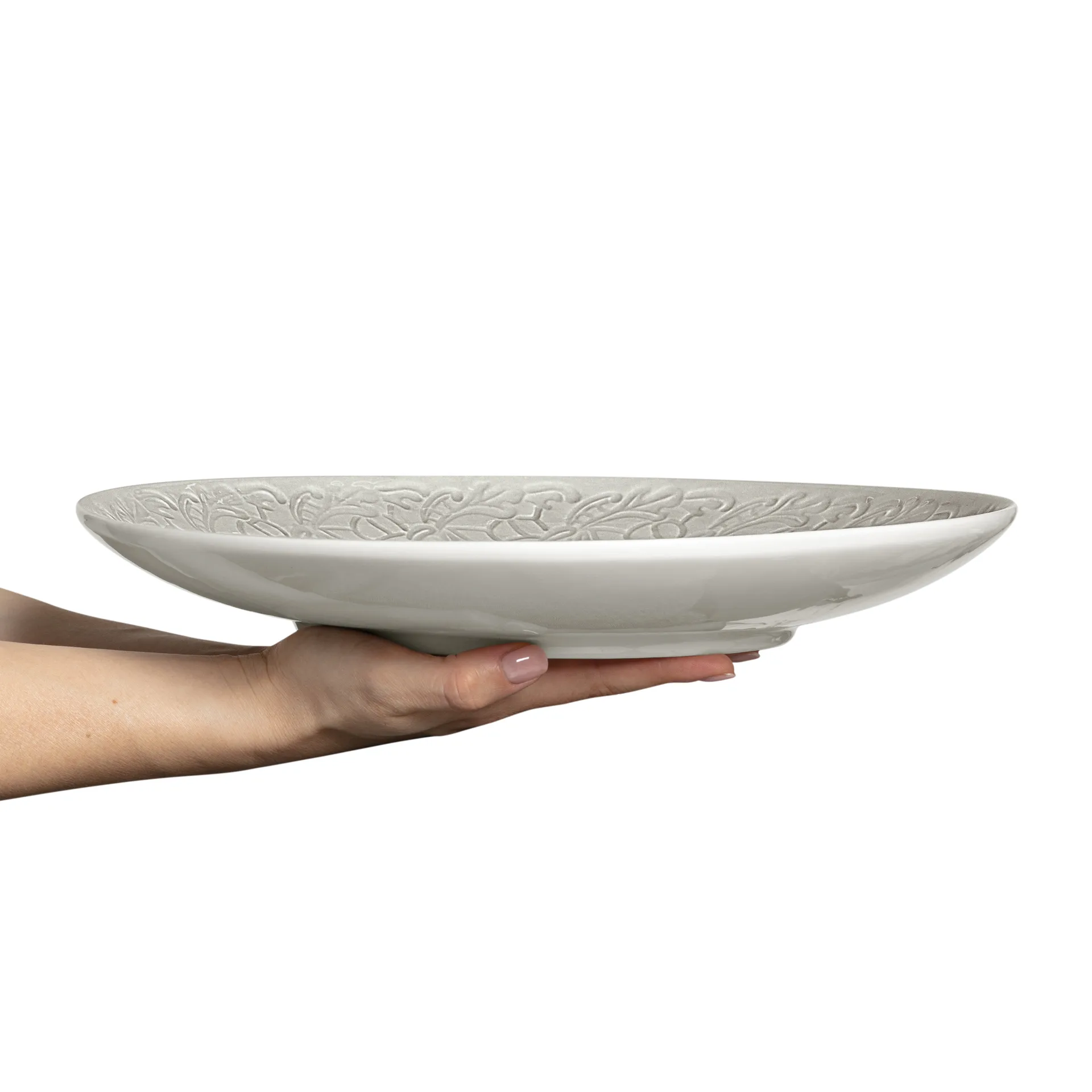 Soucoupe Lace 34 cm, Gris Mateus