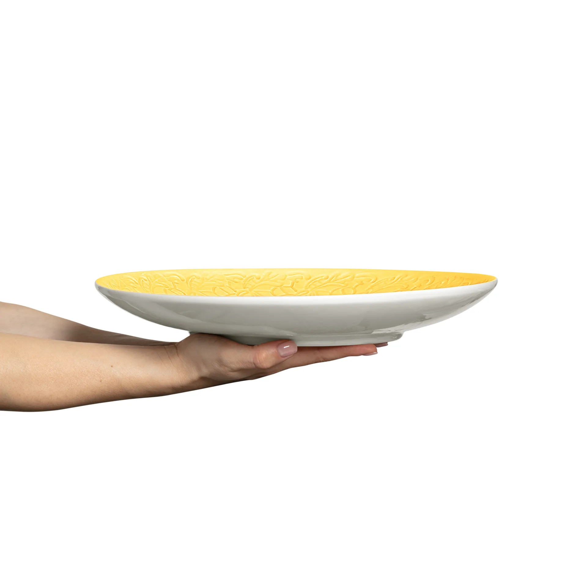 Soucoupe Lace 34 cm, Jaune Mateus