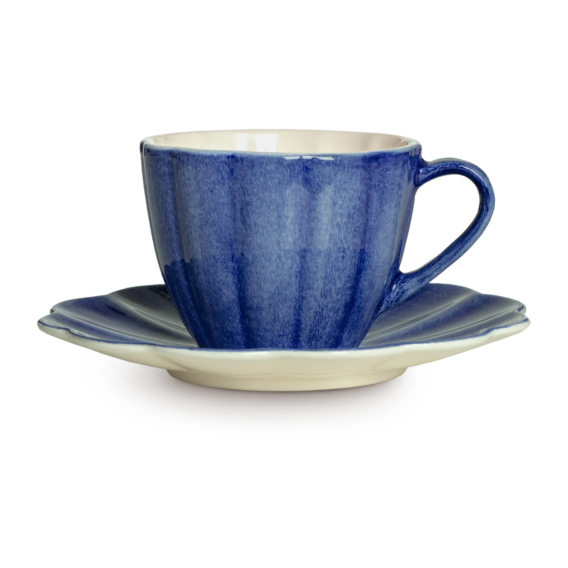 Tasse et soucoupe Oyster 25 cl, Bleu Mateus