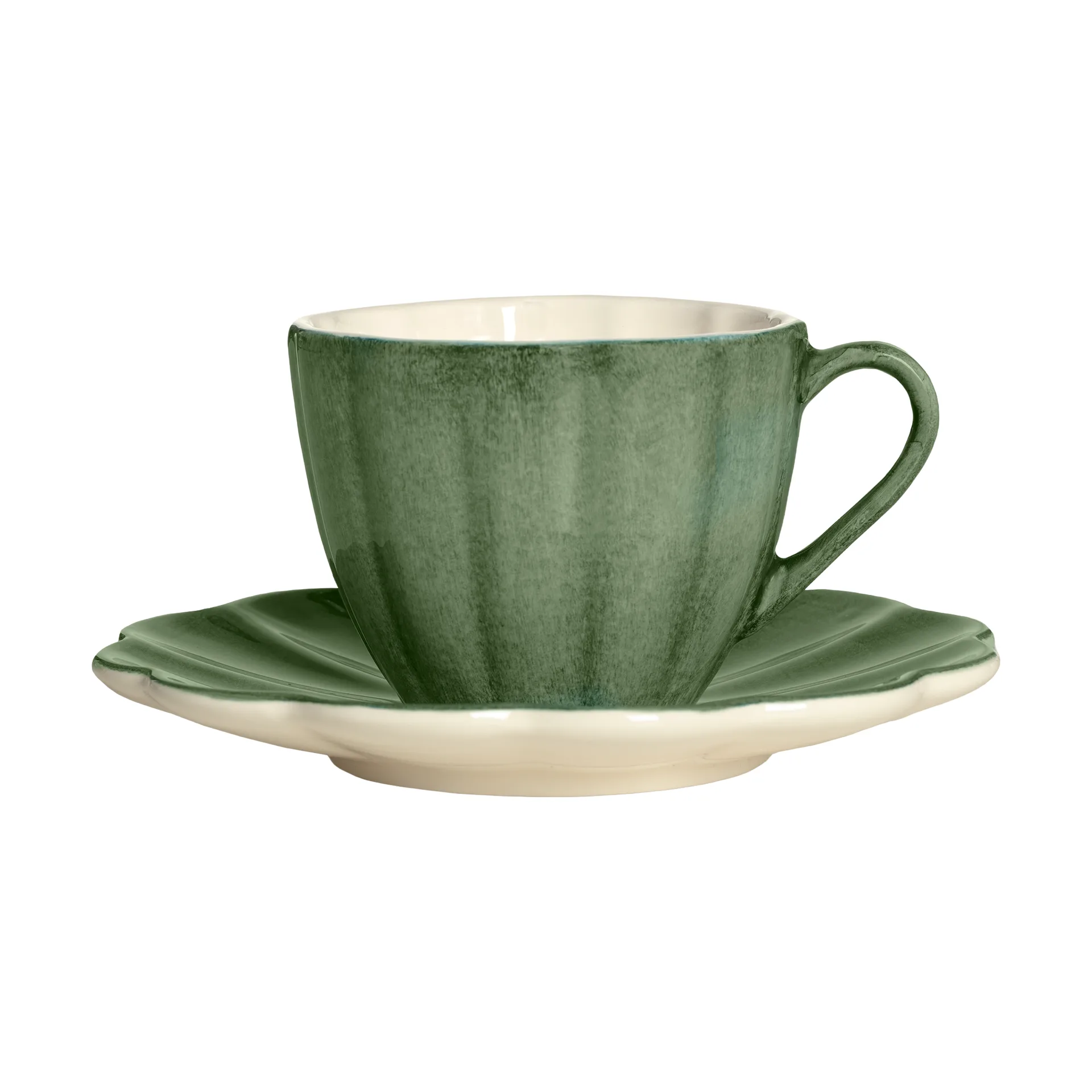 Tasse et soucoupe Oyster 25 cl, Forest green Mateus