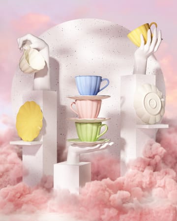 Tasse et soucoupe Oyster 25 cl - Gris - Mateus
