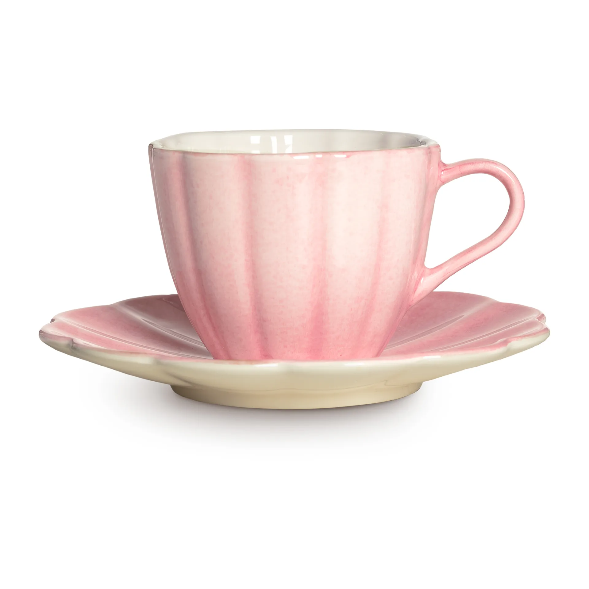 Tasse et soucoupe Oyster 25 cl, Rose clair Mateus