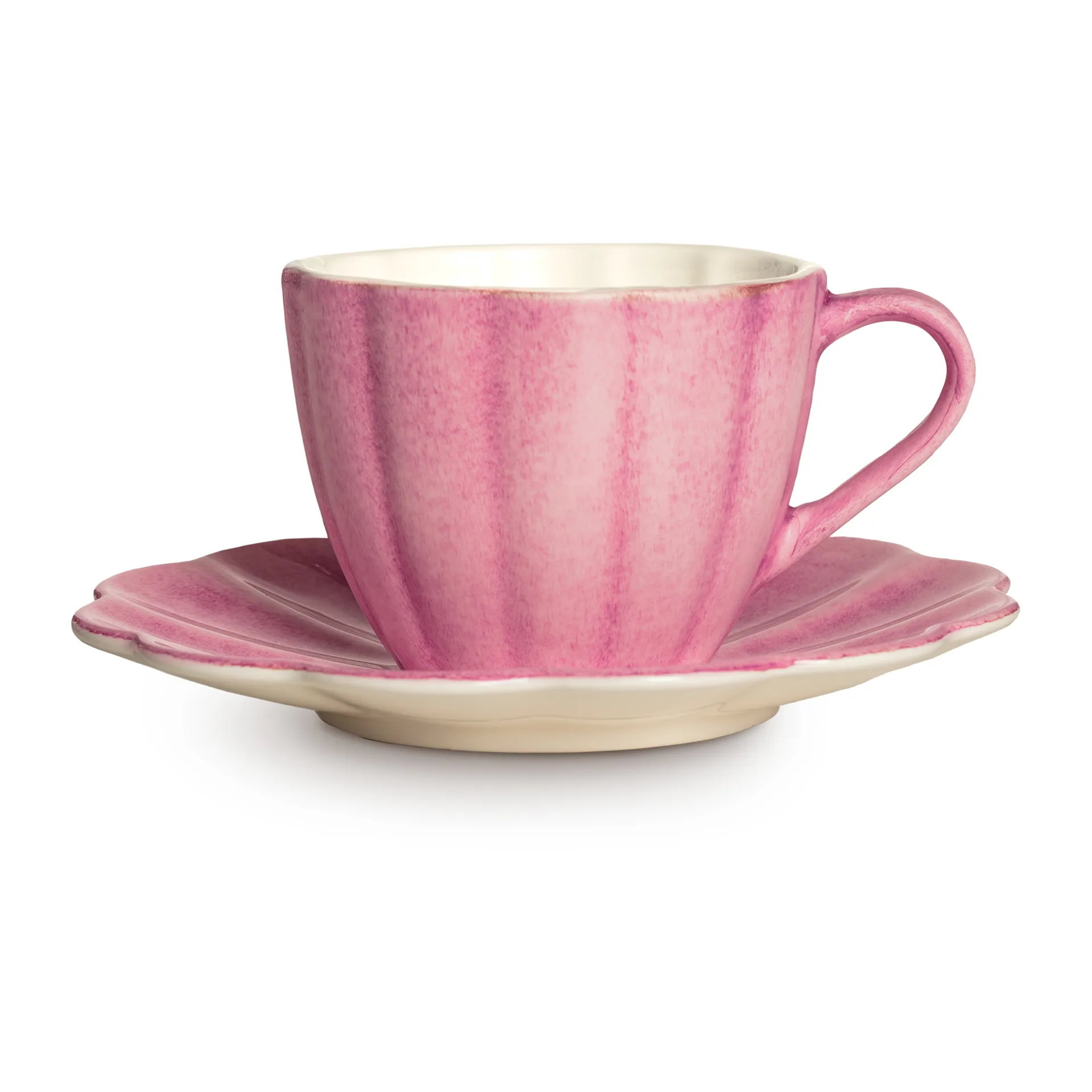 Tasse et soucoupe Oyster 25 cl, Rose Mateus