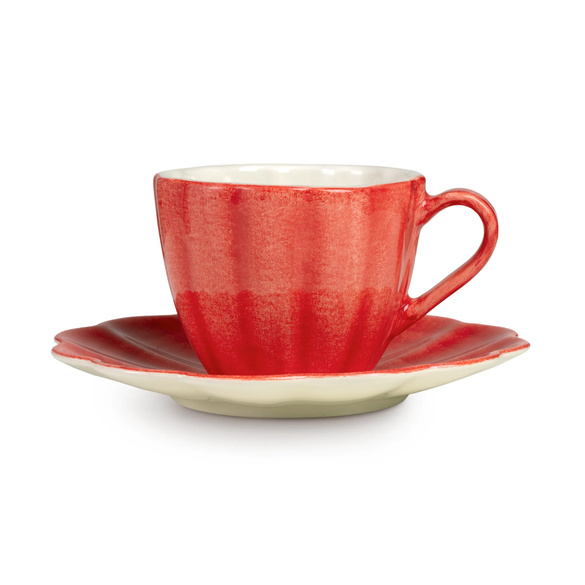 Tasse et soucoupe Oyster 25 cl, Rouge Mateus
