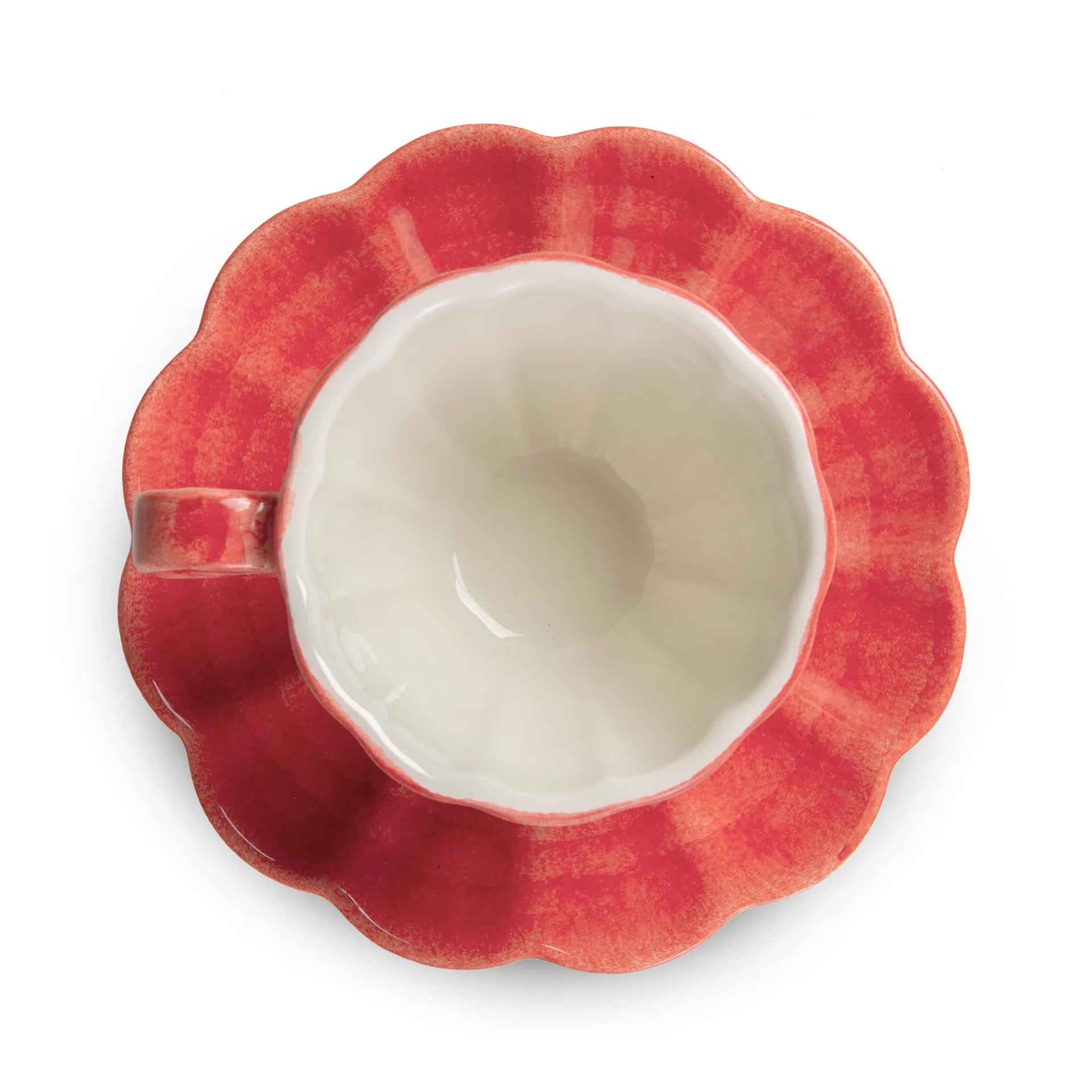 Tasse et soucoupe Oyster 25 cl, Rouge Mateus