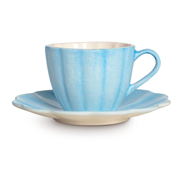 Tasse et soucoupe Oyster 25 cl - Turquoise - Mateus