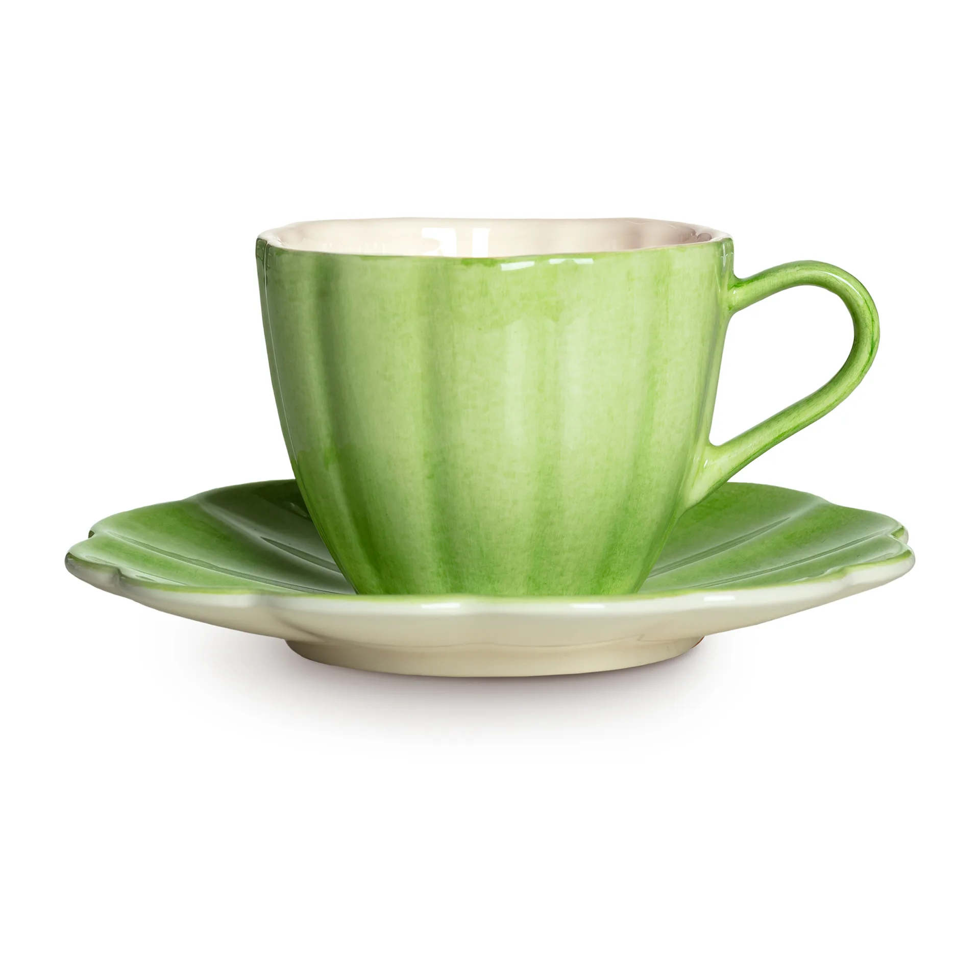 Tasse et soucoupe Oyster 25 cl, Vert Mateus