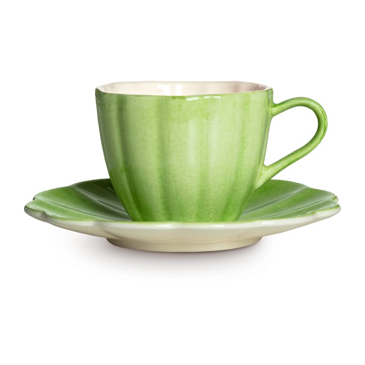 Tasse et soucoupe Oyster 25 cl - Vert - Mateus