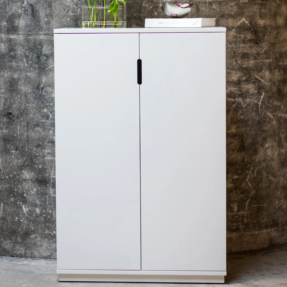 Armoire Aoko 120 cm, Blanc laqué Mavis
