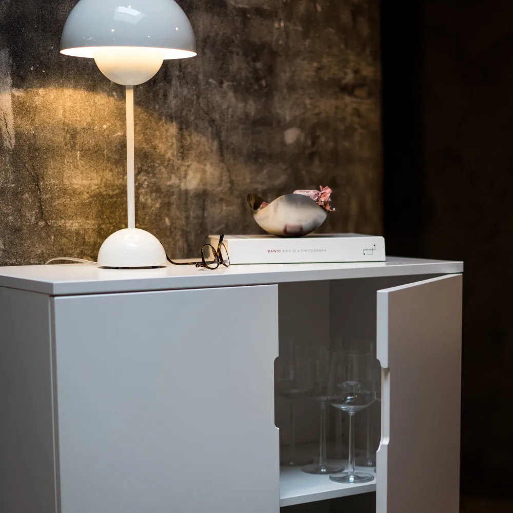 Armoire Aoko 120 cm, Blanc laqué Mavis