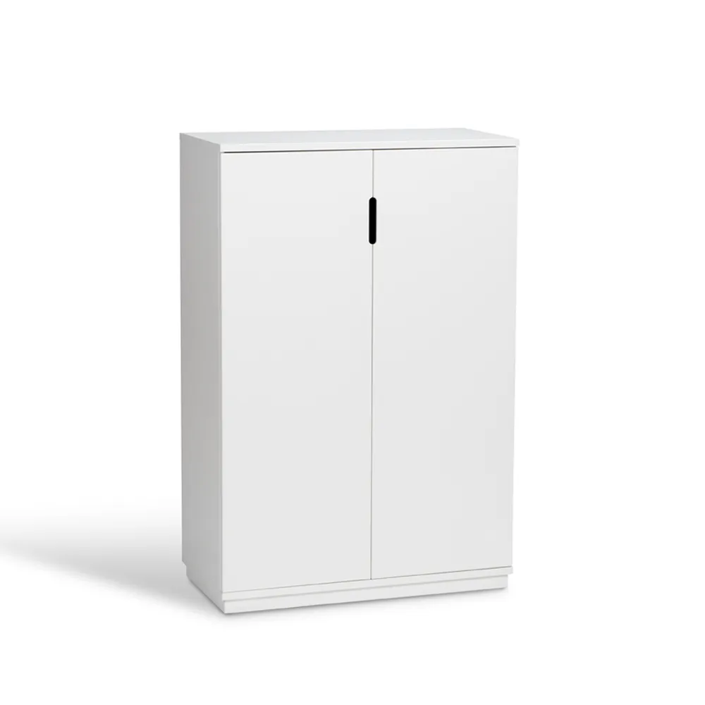 Armoire Aoko 120 cm, Blanc laqué Mavis