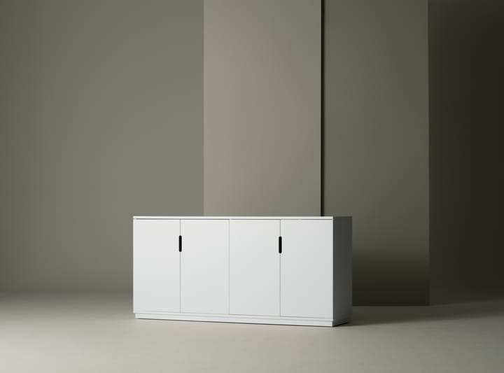 Buffet Aoko 77x160 cm, Blanc laqué Mavis