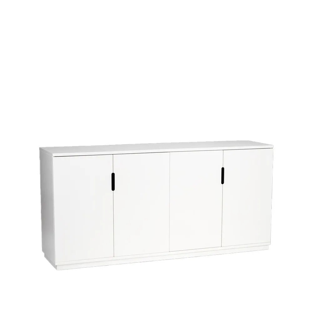 Buffet Aoko 77x160 cm, Blanc laqué Mavis