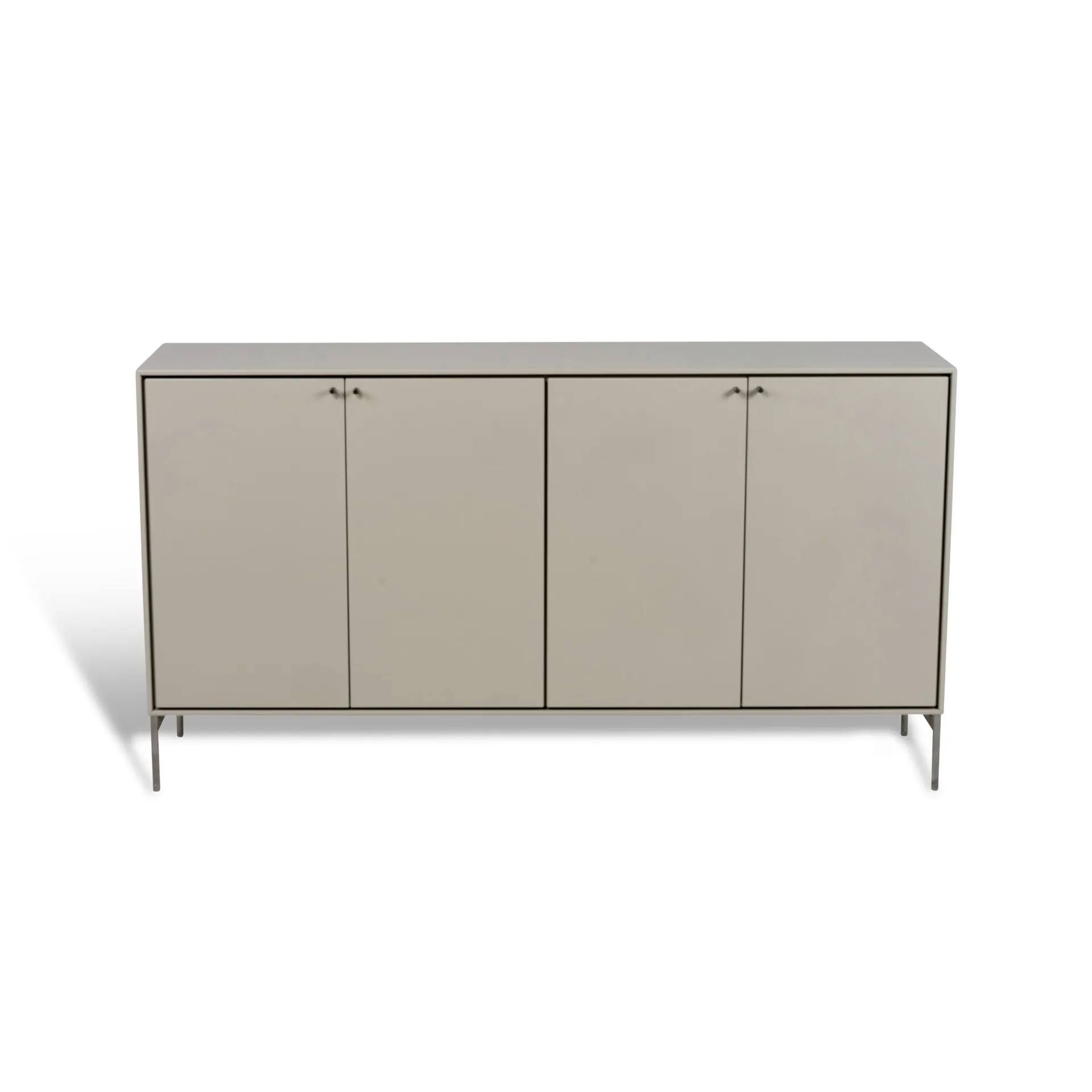 Buffet Volt 80x148 cm, Beige-acier inoxydable Mavis