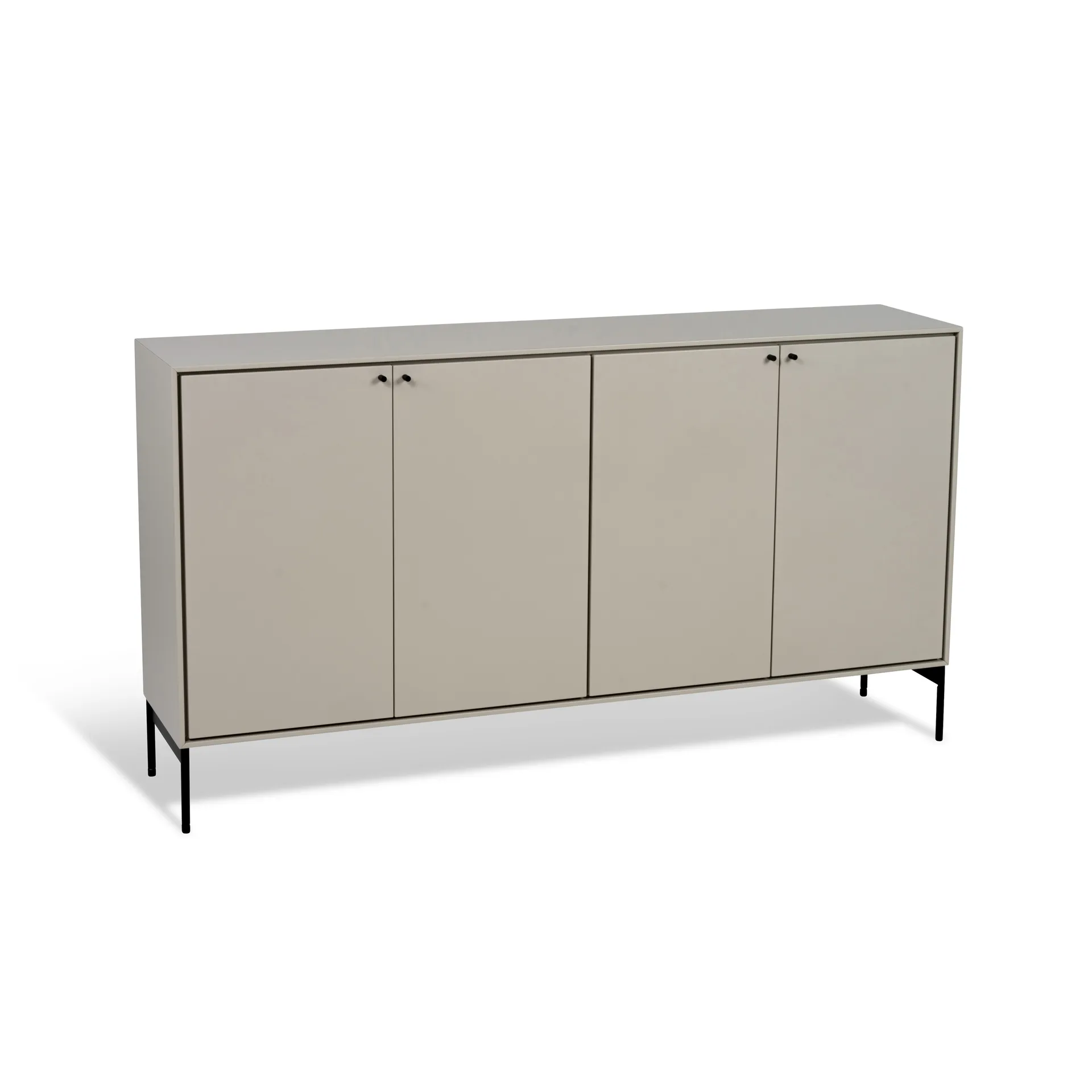 Buffet Volt 80x148 cm, Beige-noir Mavis