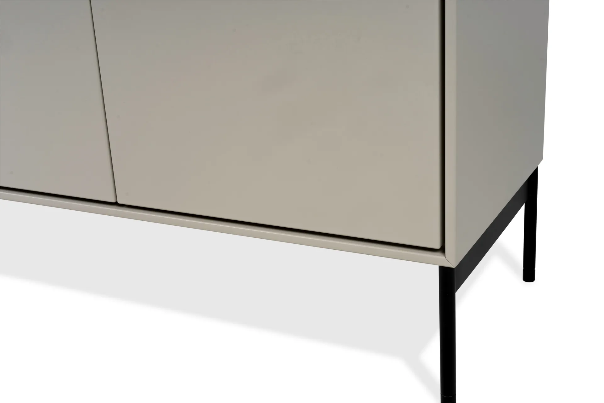 Buffet Volt 80x148 cm, Beige-noir Mavis