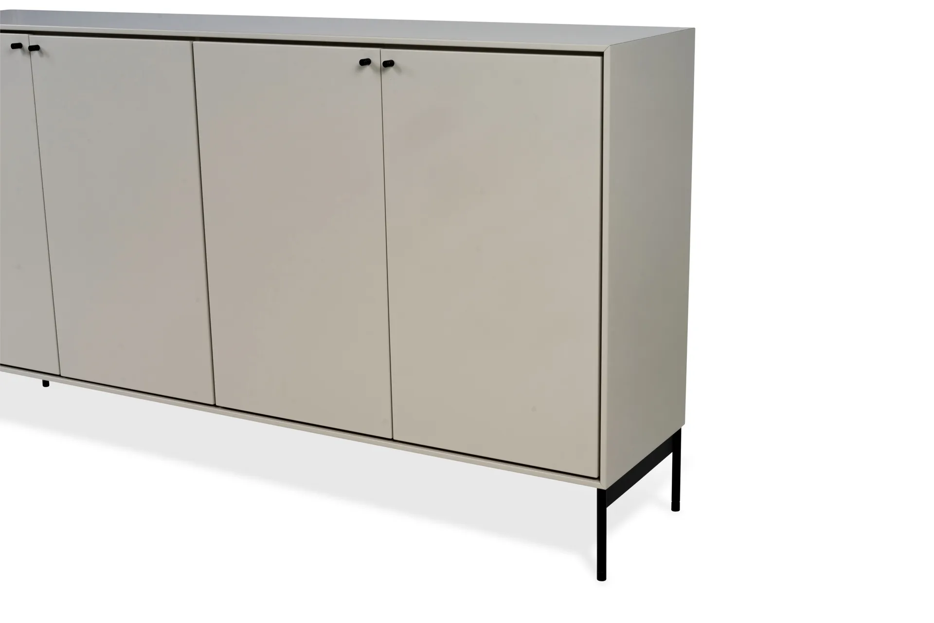 Buffet Volt 80x148 cm, Beige-noir Mavis