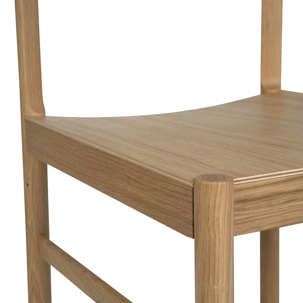 Chaise Rod, Chêne blanchi mat laqué Mavis